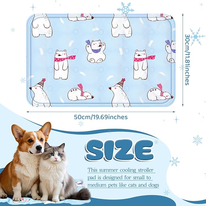Nuanchu Dog Stroller Cooling Mat Waterproof Outdoor Pet Cooling Mat Washable - Image 2