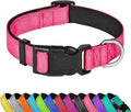 Reflective Dog Collar, Adjustable Soft Neoprene Padded Nylon Pet Collars