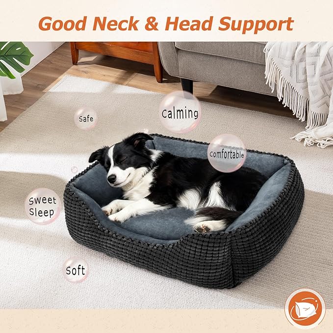 MIXJOY Large Dog Bed for Large Medium Small Dogs, Rectangle Washable Orthopedic - Image 5