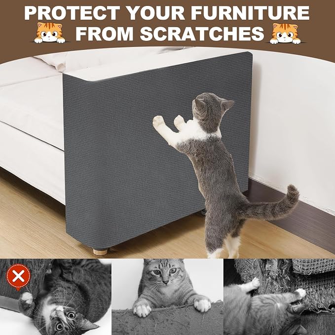 Cat Scratch Furniture Protector, 78.7"x15.8" Cat Scratching Mat, Trimmable - Image 4