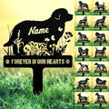 Custom Metal Dog Breed Memorial Stake – Personalized Pet Grave Marker Tombstone by NIWAHO