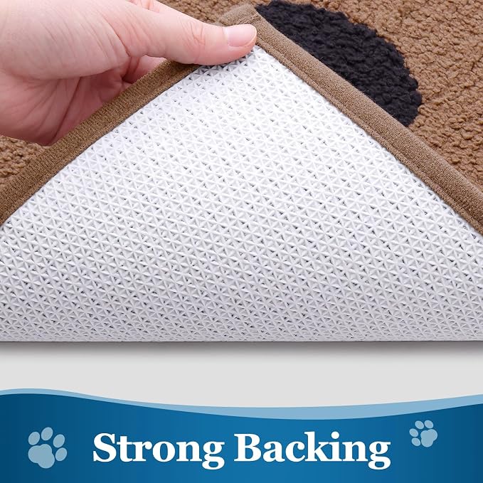 Buganda Dog Door Mat for Muddy Paws, Absorbent Dirt Trapper Washable Indoor - Image 5