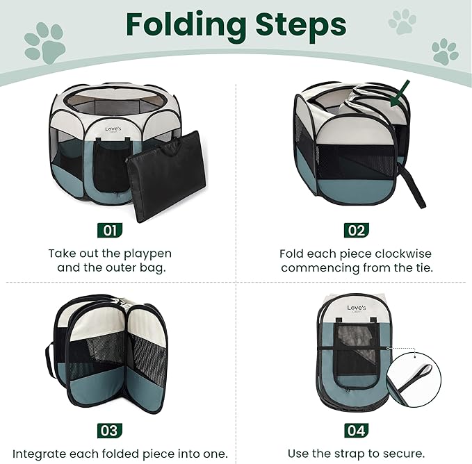 Love's cabin Pet Puppy Dog Playpen, Large Dog Tent Crates Cage Indoor/Outdoor - Image 8