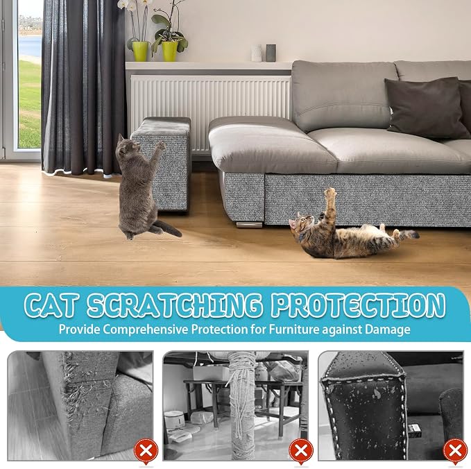 Climbing Cat Scratcher Mat Trimmable Cat Scratching Post Carpet 78.7’’x15.8’’ - Image 5