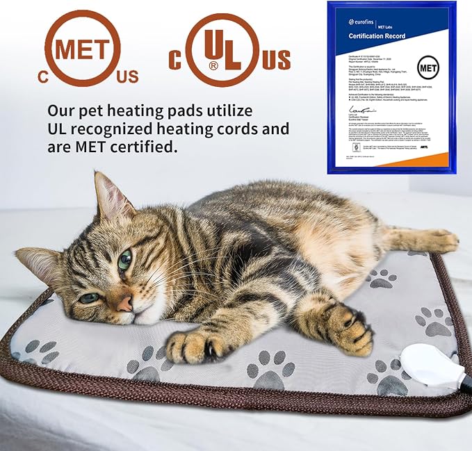 Cat Heating Pad Round with Smart Thermostat Switch and Power Line Protection - Image 6