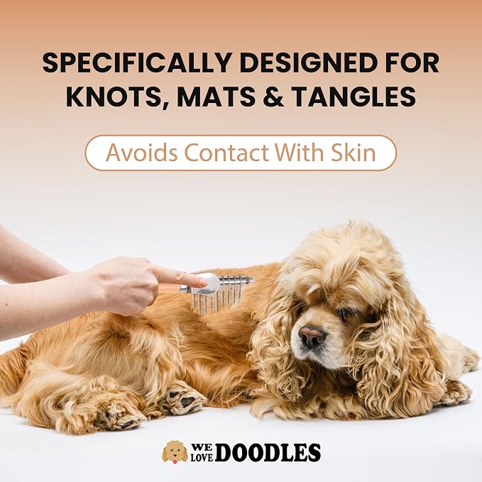 We Love Doodles Dog Dematting Brush & Rake, Detangler Brush - Image 5