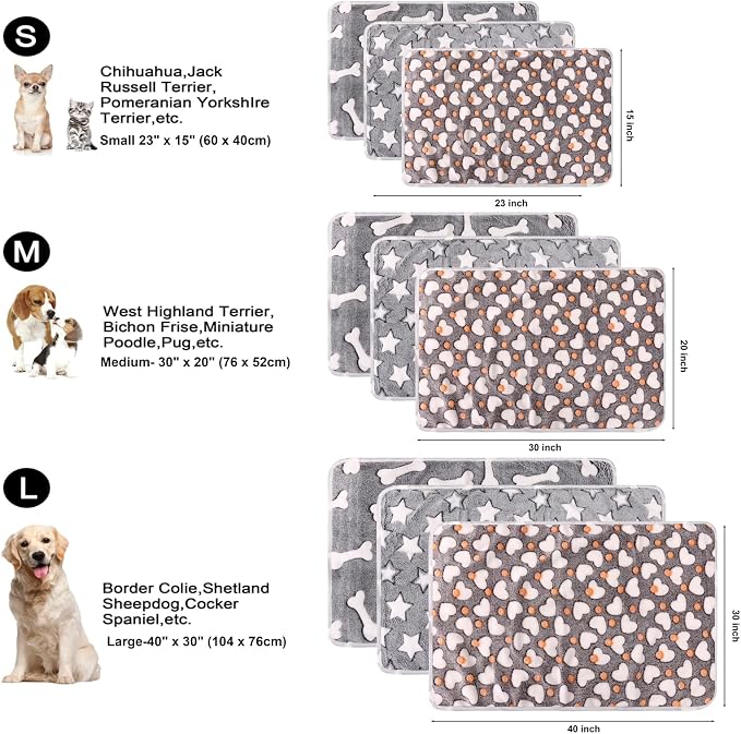 3 Pack Cat and Dog Blanket Soft & Warm Fleece Flanne Pet Blanket, Great Pet - Image 5