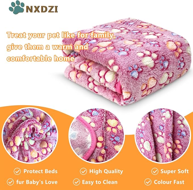 Dog Blankets for Large Dogs, Soft Fluffy Flannel Pet Blanket Mat Cover for Bed - Image 2