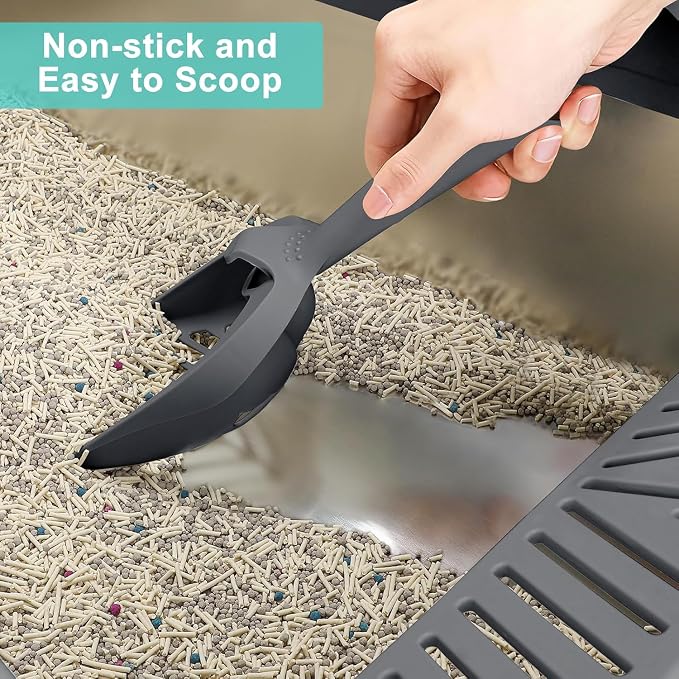 2 Pack Stainless Steel Litter Box | XL Enclosed Cat Litter Boxes - Image 5