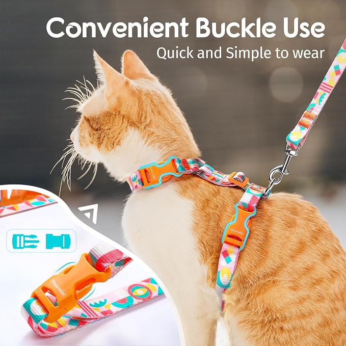 Dooradar Cat Harness and Leash, Escape Proof Adjustable Kitten Vest, - Image 2