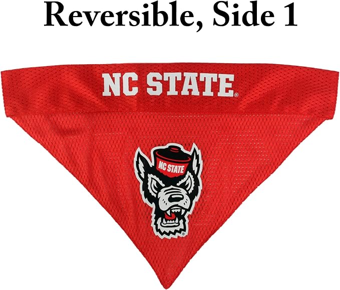 Pets First Collegiate Pet Accessories, Reversible Bandana, North Carolina State - Image 3