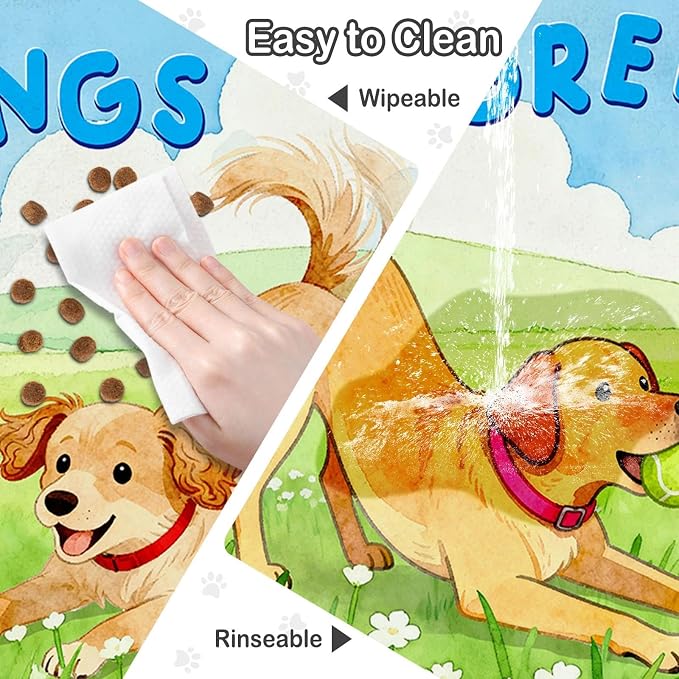 Dog Food Mat for Floors Absorbent, Pet Food Mat, Dogs Greetings Quick Dry Dog - Image 5