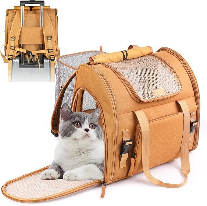 Expandable Carrier Backpack for Big Cats Small Dogs, Airline Approved Pet by Unknown