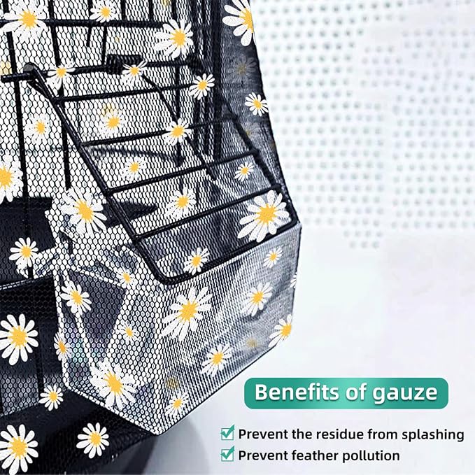 Bird Cage Seed Catcher, Seed Catcher Guard Net Cover, Parrot Nylon Mesh Net - Image 3