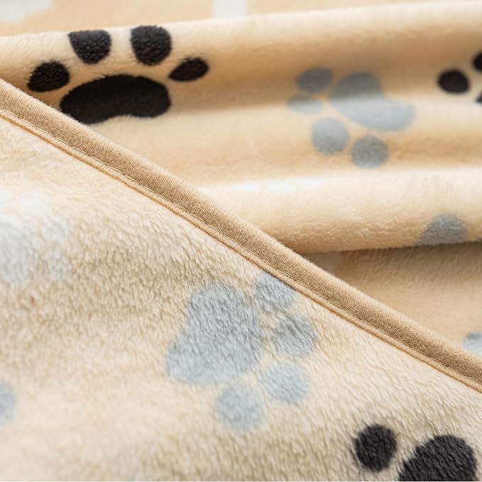 Dog Blanket Paw Bone Pattern 1 Pack 3 Colorful 40"*30" Super Soft Warm Flannel - Image 4