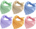 6PCS Spring Dog Bandanas Cat Birthday Cute Soft Cotton Puppy Scarfs Washable by ZIRVYIR