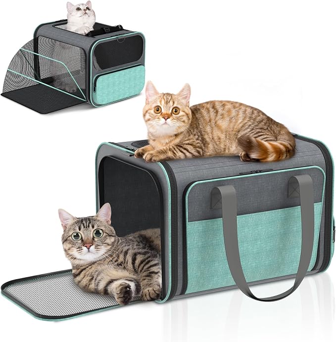 Cat Carrier for Airline Approved: Soft-Sided Cat Carrier Expandable for Small by BETOPET