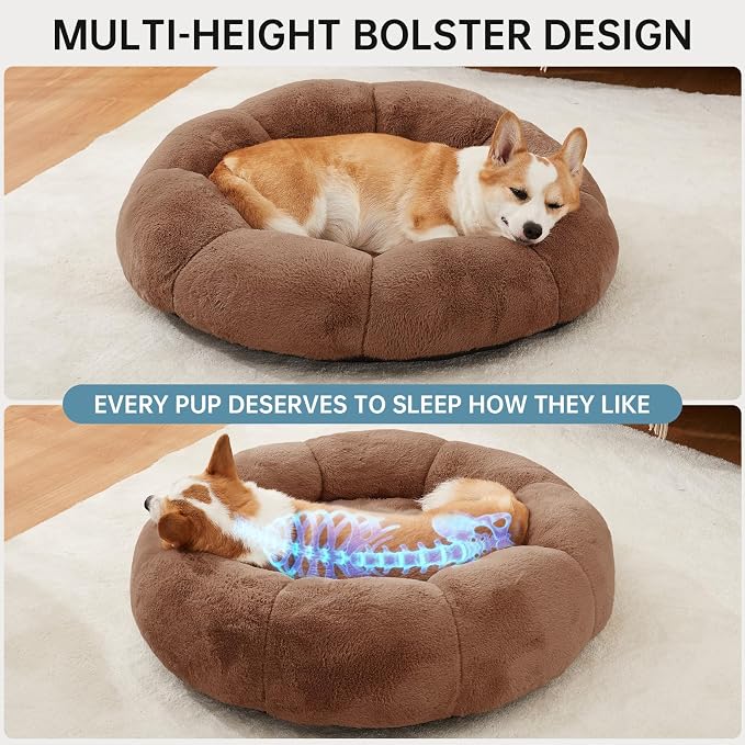 OhGeni 31 inches Calming Donut Orthopedic Dog & Cat Bed - Image 4