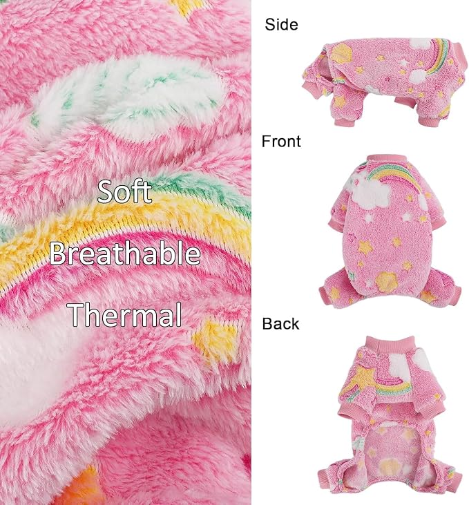 Dog Sweaters Small Girl Warm Fleece Pajamas, Cute Extra Small Dog Clothes - Image 6