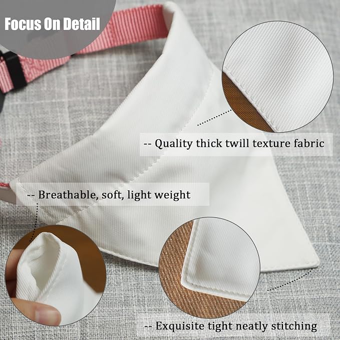 8 Packs Sublimation Blank Dog Bandana Over Collar, Pet Collar Sip-On Bandana - Image 3