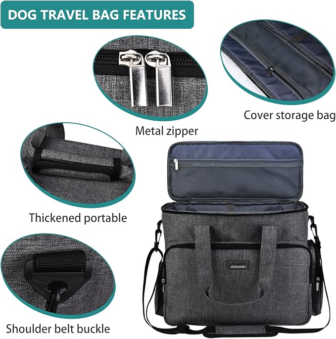 BAGLHER Dog Travel Bag, Airline Approved Pet Tote Organizer - Image 4