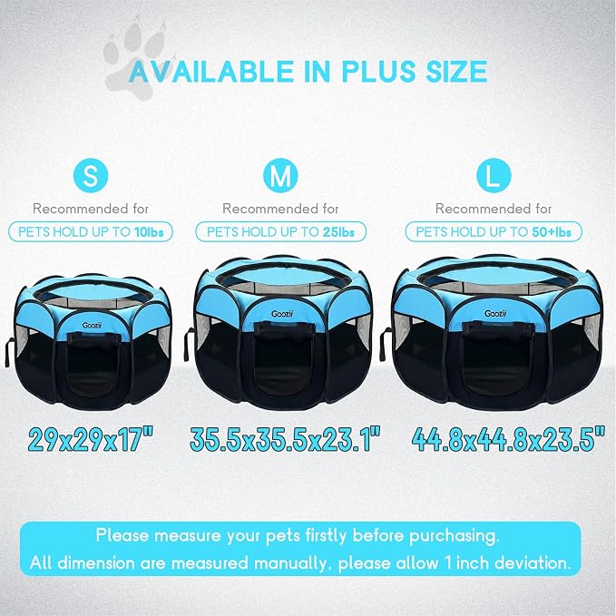 Dog Playpen Portable Collapsible, Indoor Outdoor Pet Puppy Exercise Playpens - Image 5