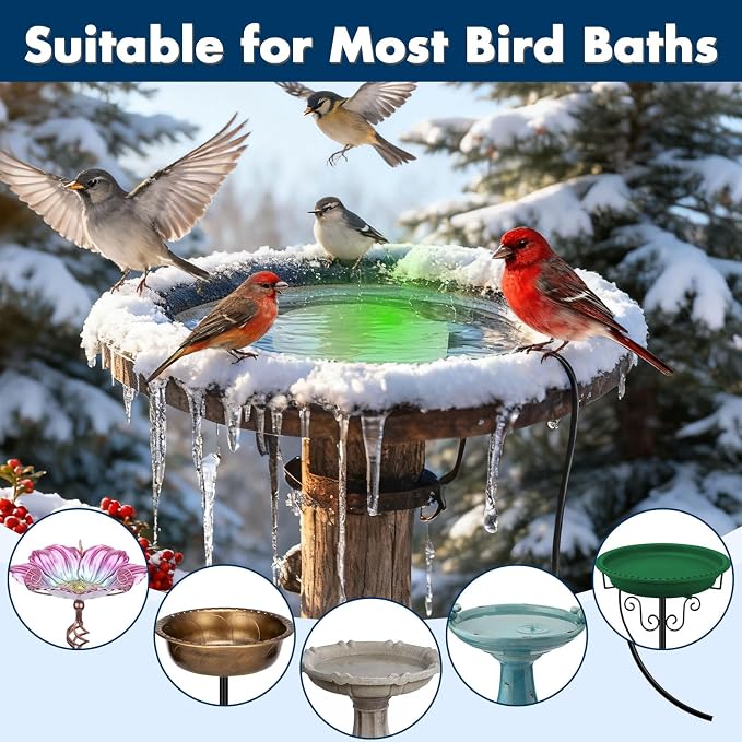 2 Pack Outdoors 100W Bird Bath Heater - Image 5