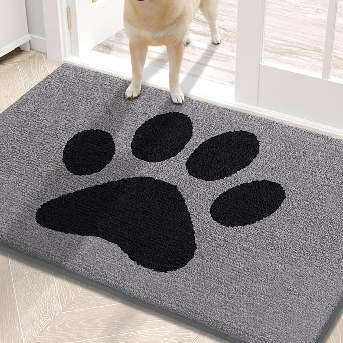 Buganda Dog Door Mat for Muddy Paws, Absorbent Dirt Trapper Non Slip Indoor by Buganda