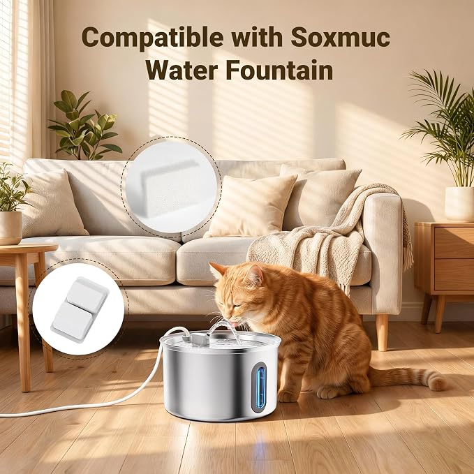 Cat Water Fountain Stainless Steel, 3.2L Cat Fountains - Image 4
