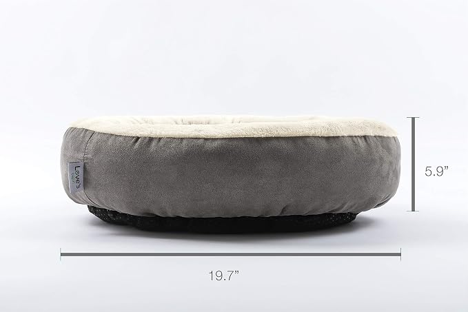 Love's cabin Round Donut Cat and Dog Cushion Bed, 20in Bed - Image 6