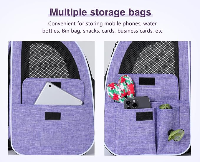 Pecute Cat Backpack Carrier Expandable, Pet Backpack - Image 9