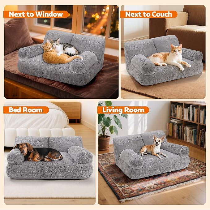Gimars Upgrade Large Cat Bed for Indoor Cats -Added 10% More Stuff Sponge - Image 7