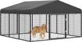 Outdoor Dog Kennel Steel for Medium/Small Dogs Anti-Rust Coating Cage by Petony