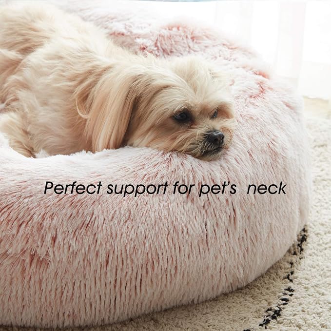 WESTERN HOME WH Calming Dog Bed & Cat Bed, Anti-Anxiety Donut Dog Cuddler Bed - Image 5
