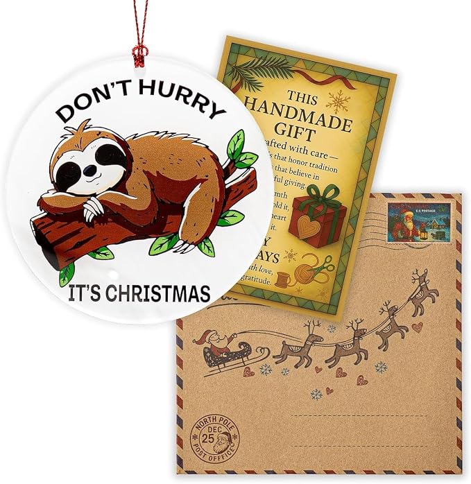 Sloth Ornament, Sloth Gifts for Women, Christmas Ornament 2025 Funny Lazy - Image 5