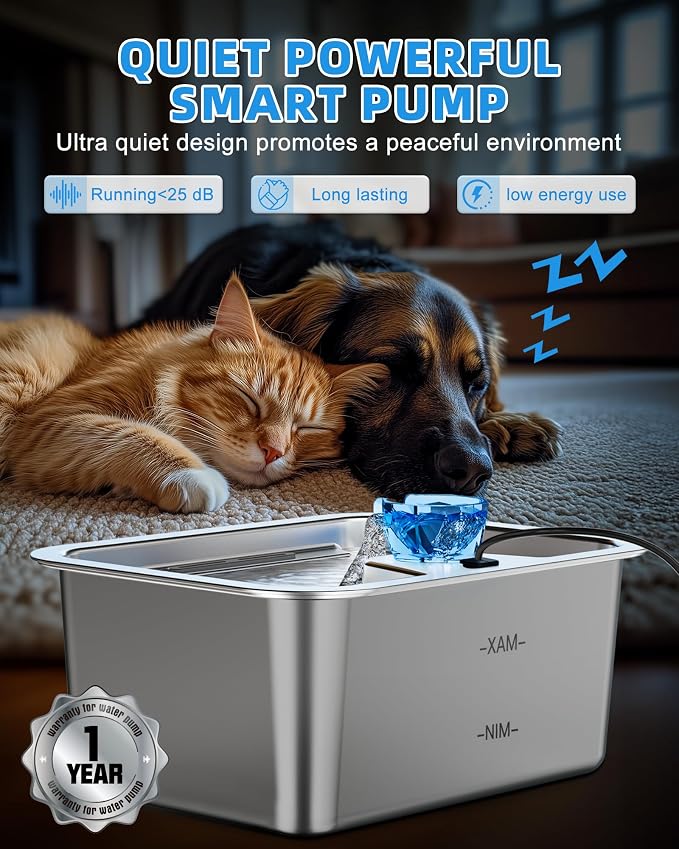 Lesotc Dog Water Fountain for Large Dogs, 11L/3Galon Stainless Steel Large Pet - Image 4