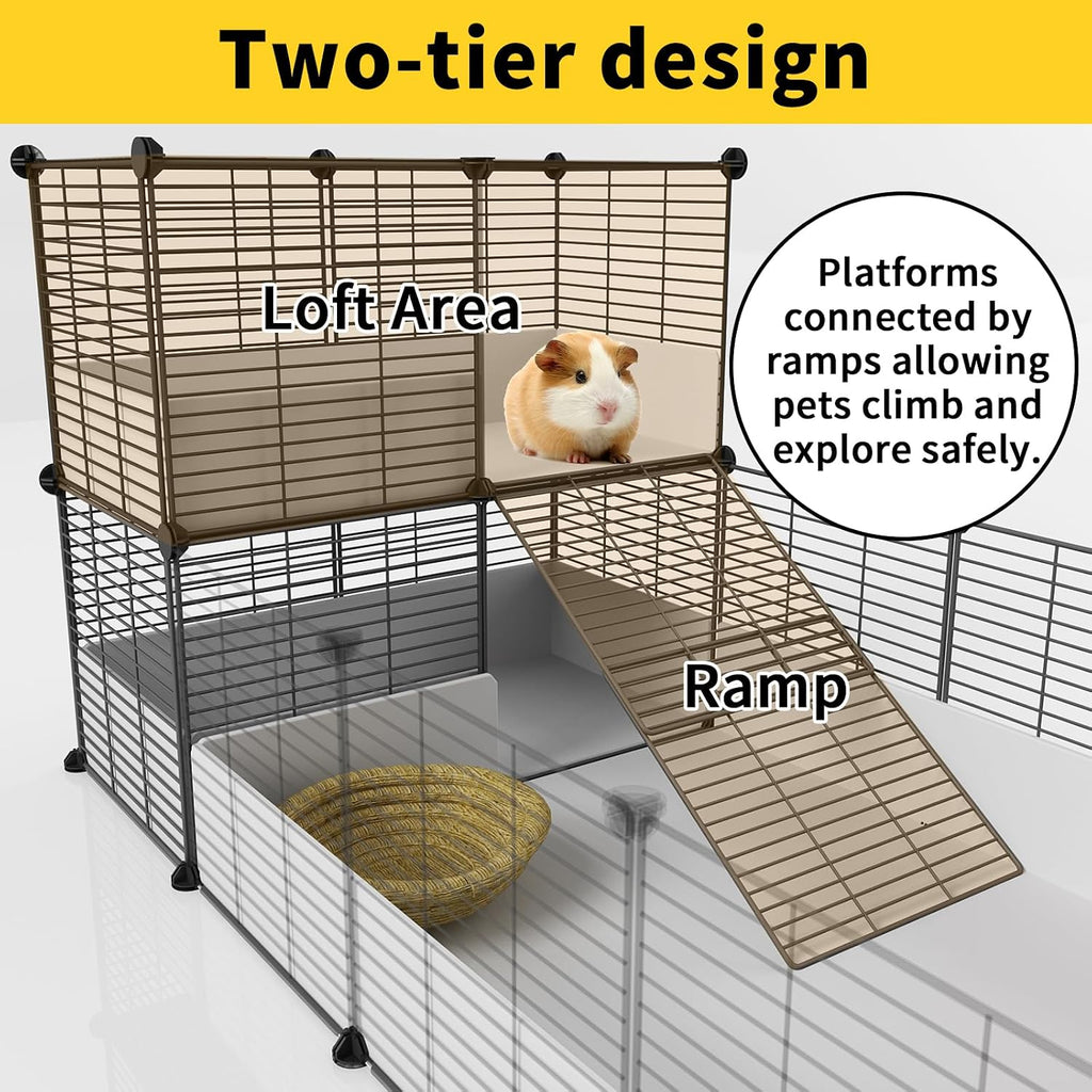 Oneluck Guinea Pig Cage with Waterproof Plastic Bottom - GlobalHabitat Supply