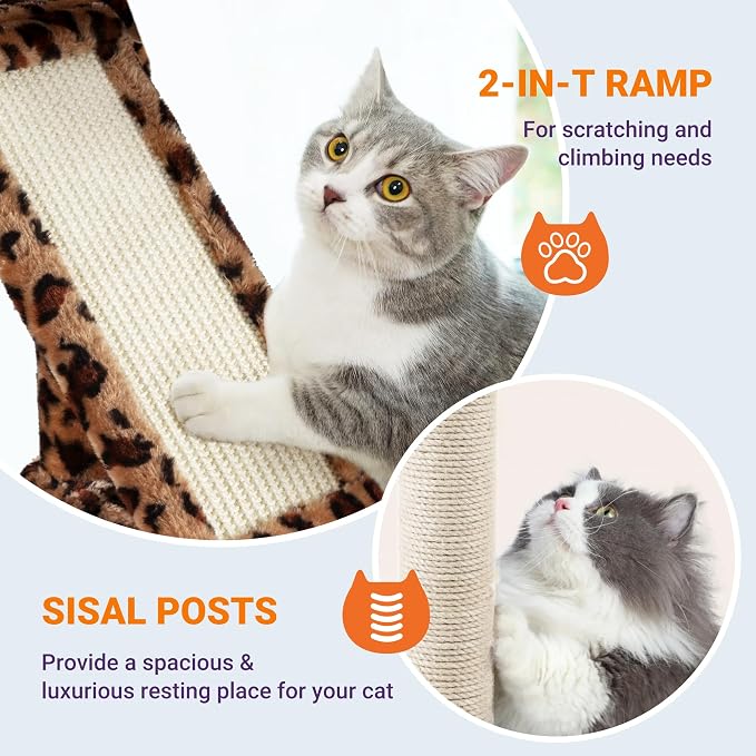 Allewie 81 Inches Tall Cat Tree/Multi-Level Large Climbing Tree House and Towers - Image 5