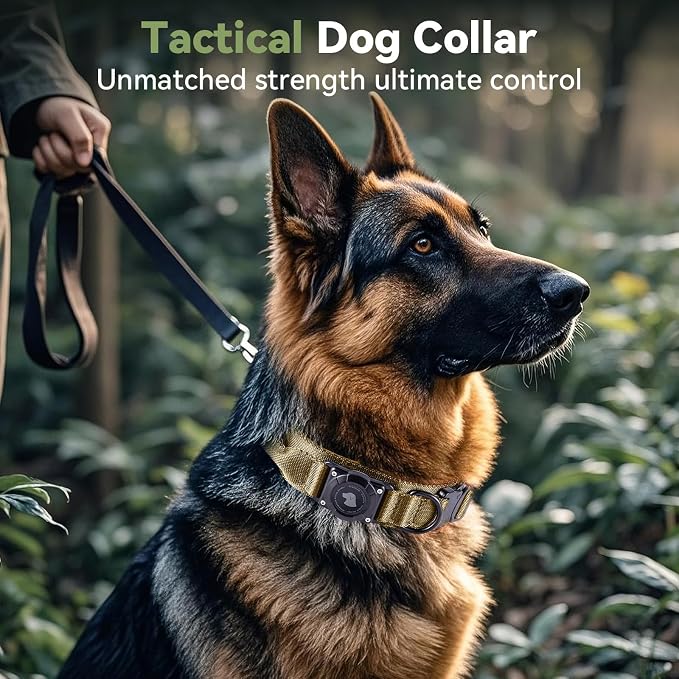 2025 Upgrade Waterproof AirTag Dog Collar, Military Tactical Dog Collar - Image 2