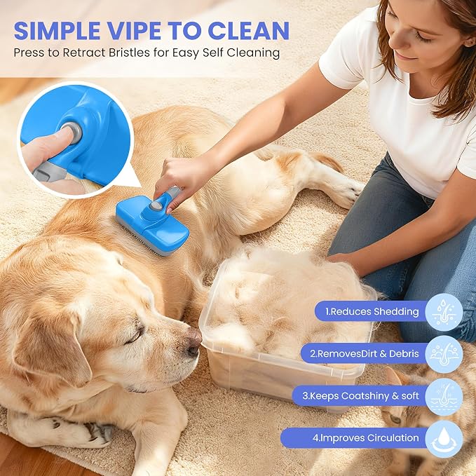 Self Cleaning Shedding Brush - Image 4