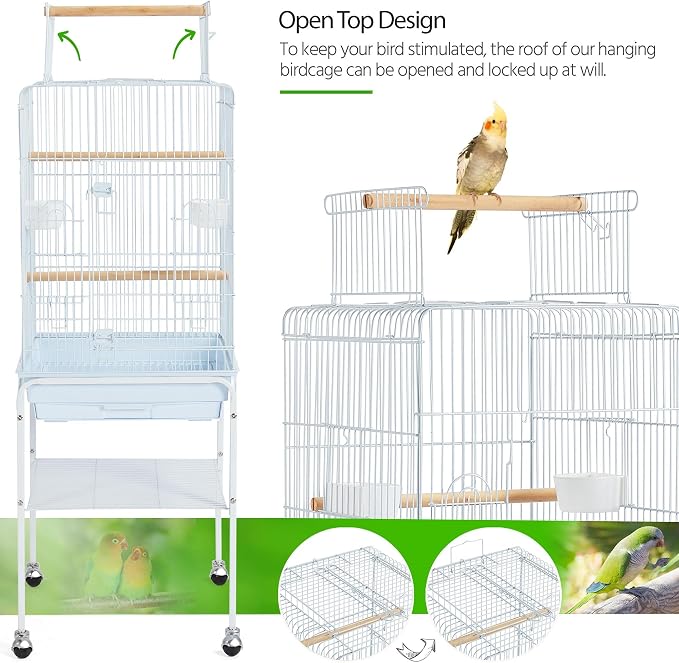 Yaheetech Play Open Top Parrot Bird Cages - Image 5