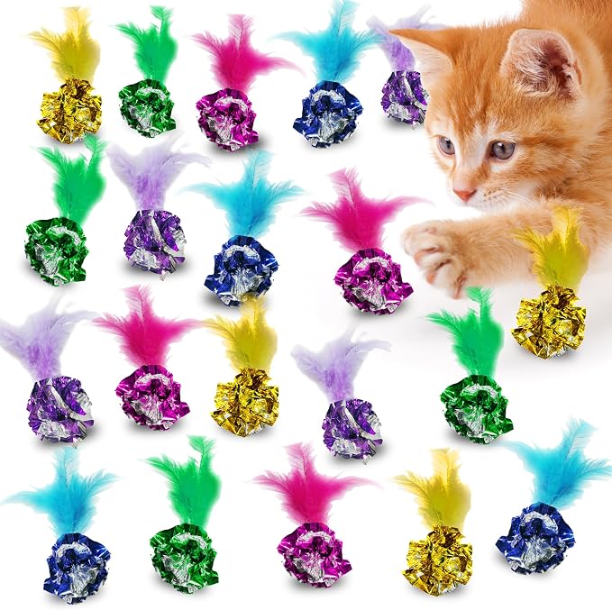 SunGrow Mylar Crinkle Balls by SunGrow