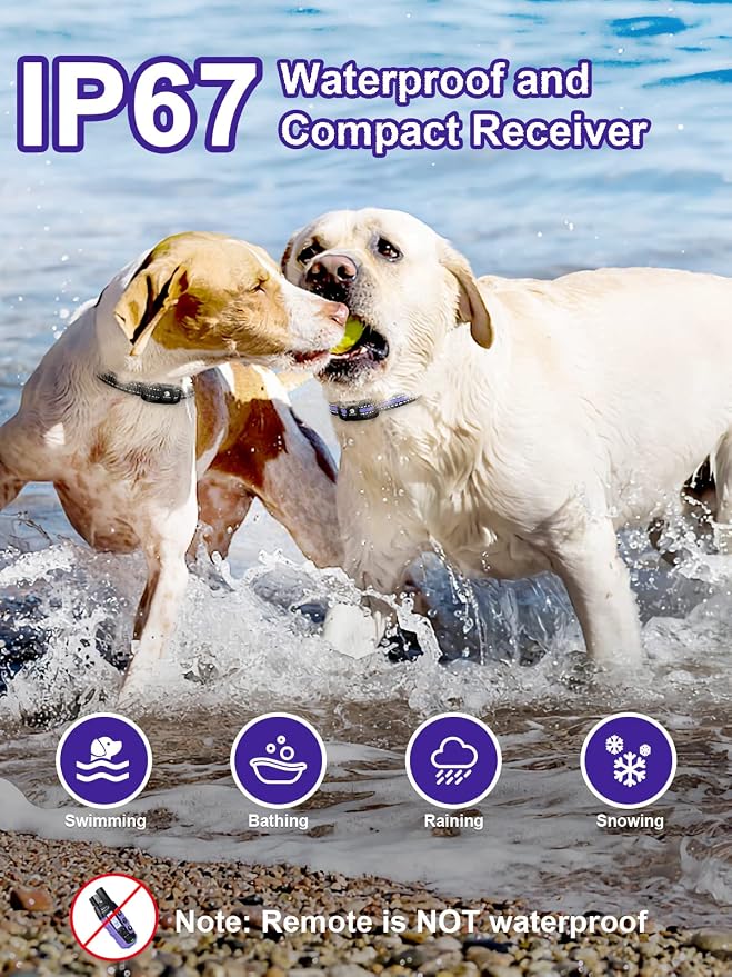 Bousnic Dog Shock Collar 2 Dogs - 3300 ft Waterproof Training Collar - Image 4