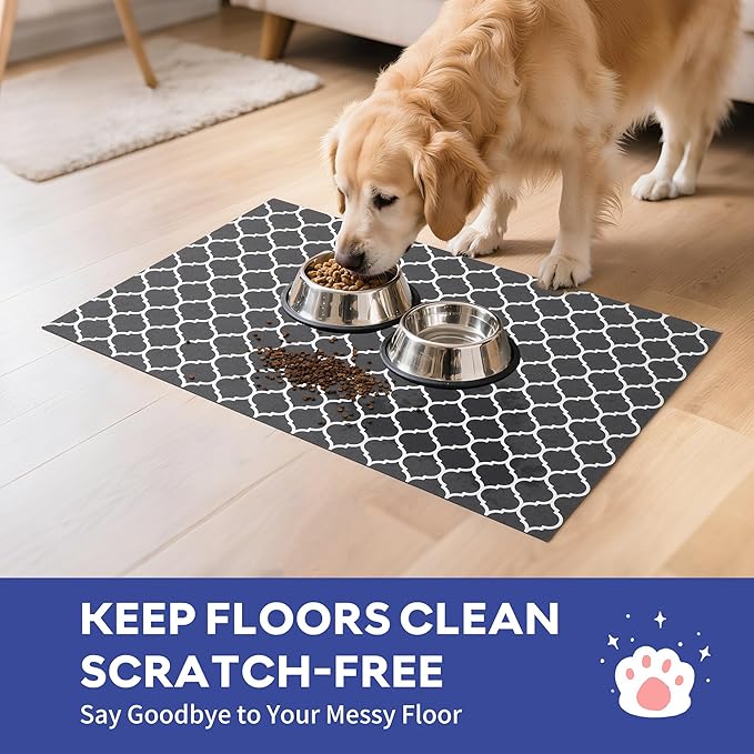 Cooyes Large Dog Food Mat 24"×36", Ultra-Absorbent Dog Bowl Mat - Image 5