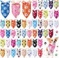 Abbylike 50 Pcs Paw Print Dog Bandanas Bulk Cute Footprint Bandanas by Abbylike