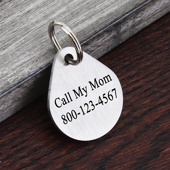 Ultra Joys Cat ID Tag Personalized Pet Tags, Durable Stainless Steel Small Pet - Image 3