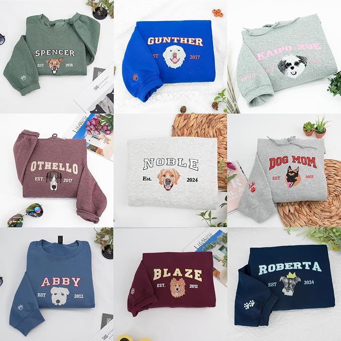 COUPLEHOODIES Custom Dog Portrait Sweatshirt from Photo – Personalized Pet - Image 9