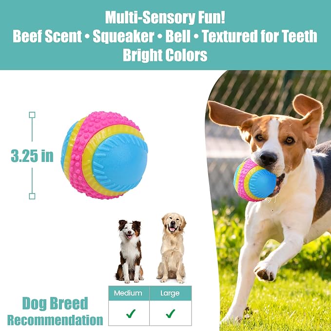 SPOT Sensory Ball Dog Toy for Soft Chewers – 3.25-Inch Durable TPR Rubber Ball - Image 3