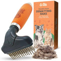 GoPets Double Row Dematting Rake Undercoat Deshedding Tool by GoPets