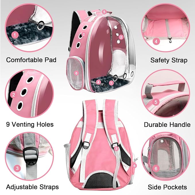 Cat Backpack Carrier, Pet Cat Carrier - Image 3